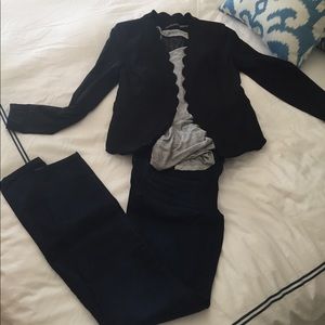 LAST CALL- Scalloped Black Blazer Size Small
